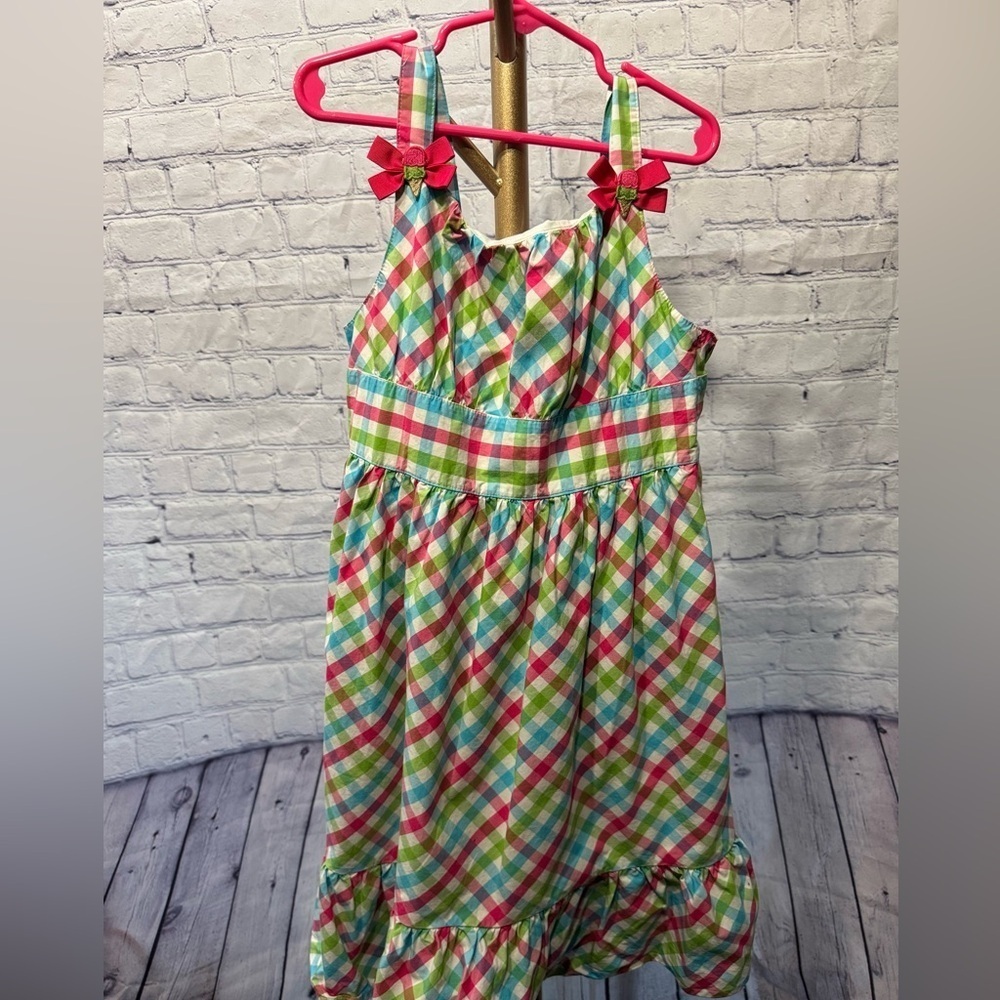 Gymboree size 9 Girl Plaid Ice Cream Sun Dress Spring Summer